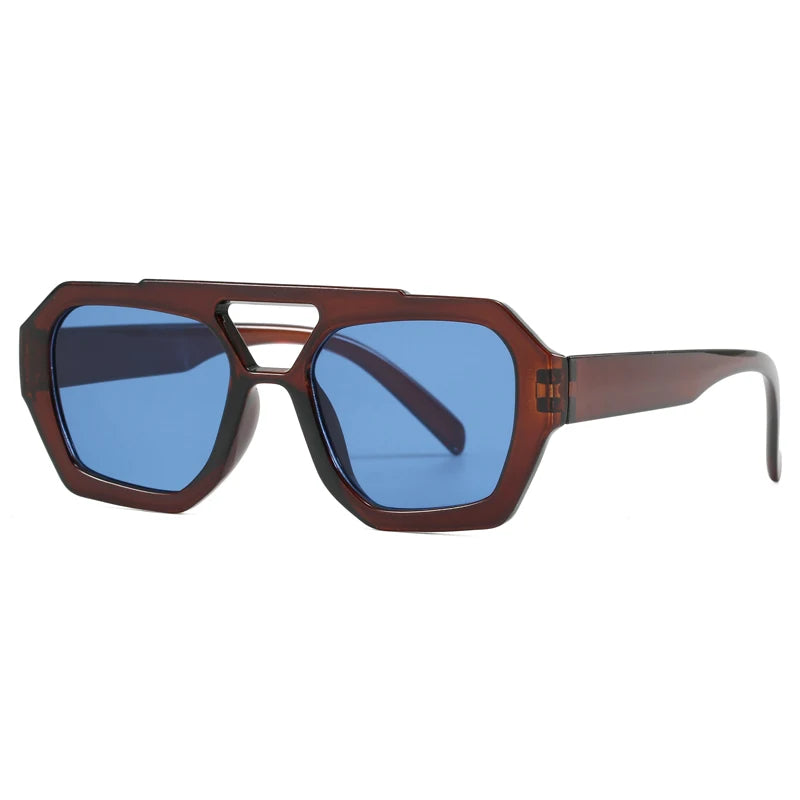 Wandern Neues Doppelbrückendesign Damen Anti-Licht-Brille Mode Leopardmuster Design Brille Hohe Qualität Outdoor Sonnenschutz