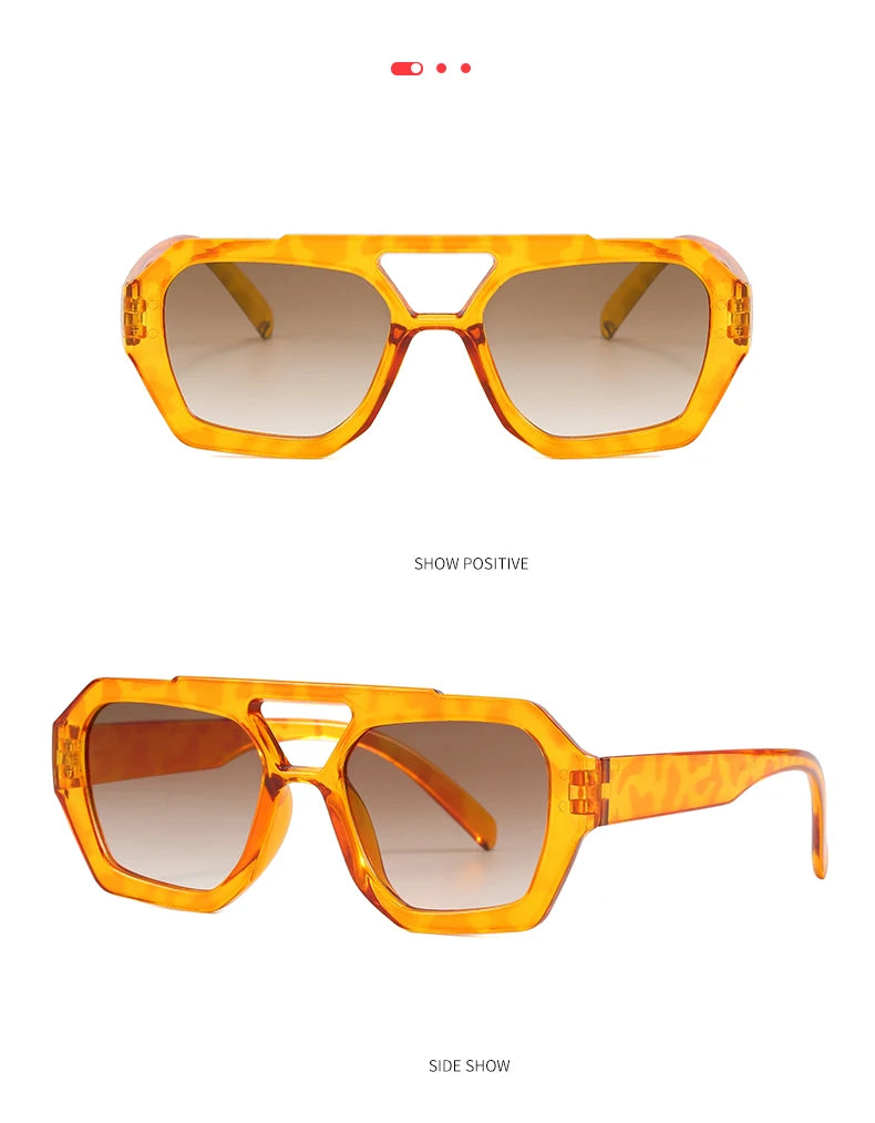 Wandern Neues Doppelbrückendesign Damen Anti-Licht-Brille Mode Leopardmuster Design Brille Hohe Qualität Outdoor Sonnenschutz